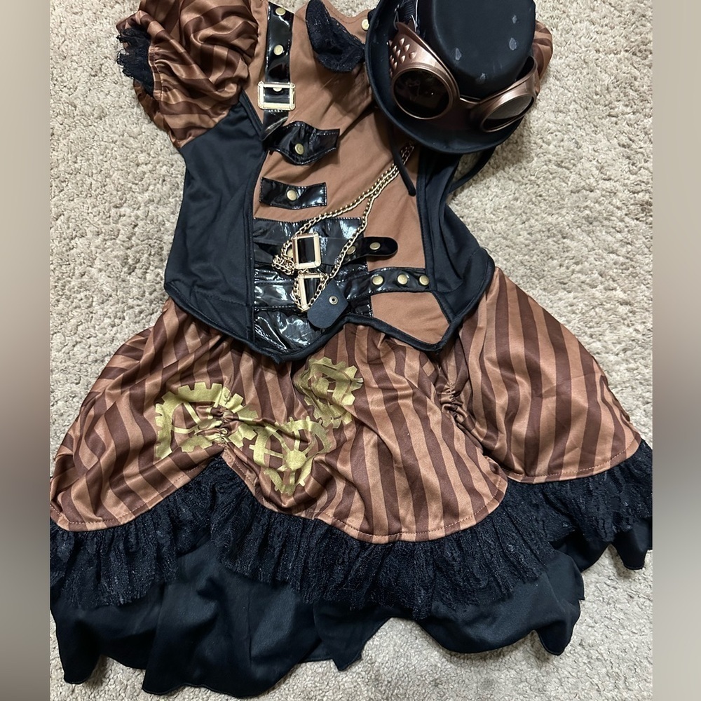 Amscan Kids Brown Steampunk Costume - Picture 4 of 7